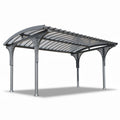 Aluminum outdoor carport with polycarbonate roof 300 x 500 x 240cm gray