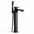 Matte black waterfall bathroom faucet with hand shower 20 x 8 x 30cm