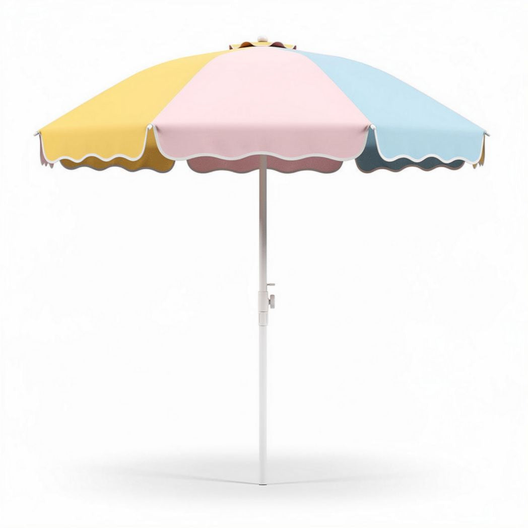 Colorful striped outdoor umbrella for garden beach use 200cm diameter
